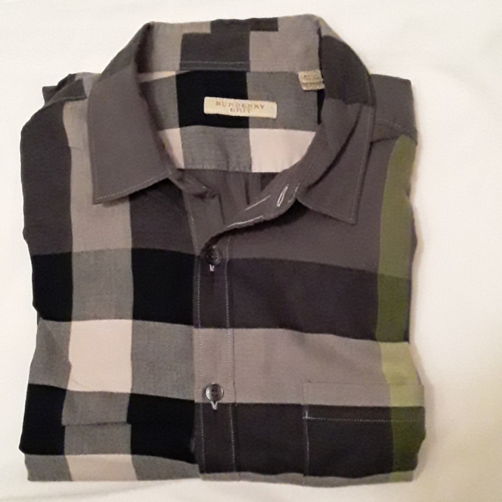 BURBERRY MEN'S LONG SLEEVE SHIRT XL
